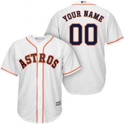 Men Women Youth All Size Houston Astros Majestic Cool Base Custom Jersey White 3