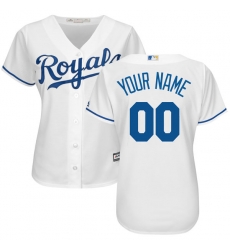 Men Women Youth All Size Kansas City Royals Majestic White Home Cool Base Custom Jersey