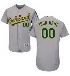 Men Women Youth All Size Oakland Athletics Majestic Road Gray Flex Base Authentic Collection Custom Jersey