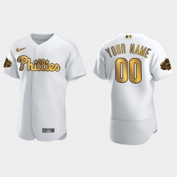 Men Women Youth Philadelphia Phillies Custom 2022 Mlb All Star Game White Gold Men Jersey