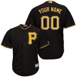 Men Women Youth All Size Pittsburgh Pirates Majestic Black Cool Base Custom Jersey 3