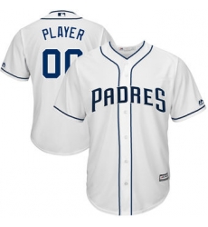 Men Women Youth All Size San Diego Padres Majestic White 2017 Cool Base Custom Baseball Jersey