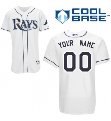 Men Women Youth All Size Tampa Tampa Bay Rays White Customized Cool Base Jersey 3