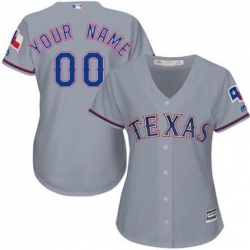 Men Women Youth All Size Texas Rangers Cool Base Custom Jersey Grey