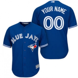 Men Women Youth All Size Toronto Blue Jays Cool Base Custom Jersey Blue 3