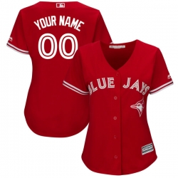 Men Women Youth All Size Toronto Blue Jays Cool Base Custom Jersey Red 22