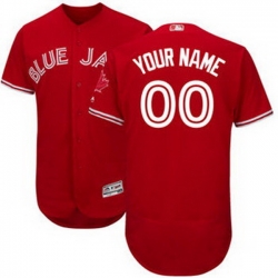 Men Women Youth All Size Toronto Blue Jays Majestic Home Flex Base Custom Jersey Red