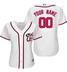 Men Women Youth All Size Washington Nationals Cool Base Custom Jersey White