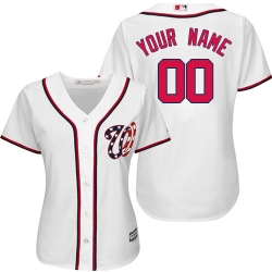 Men Women Youth All Size Washington Nationals Cool Base Custom Jersey White