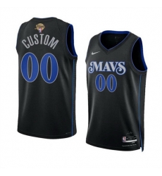 Men Dallas Mavericks Active Player Custom Black 2024 Finals City Edition Stitched Basketball Jersey