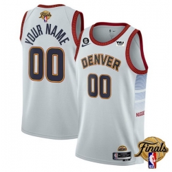 Men Denver Nuggets Active Player Custom White 2023 Finals Icon Edition Stitched Basketball Jersey