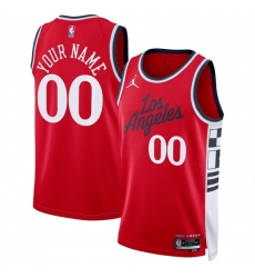 Men Los Angeles Clippers Active Player Custom Red 2024 25 Statement Edition Stitched Jersey