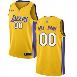 Men Women Youth Toddler All Size Nike Los Angeles Lakers Customized Swingman Gold Home NBA Icon Edition Jersey