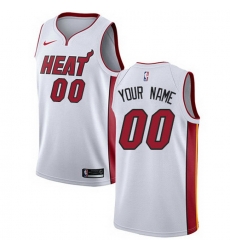 Men Women Youth Toddler All Size Nike Miami Heat White NBA Swingman Custom Jersey