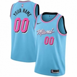 Men Women Youth Toddler Miami Heat Blue Pink Custom Nike NBA Stitched Jersey