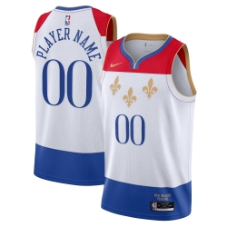 Men Women Youth Toddler New Orleans Pelicans White Blue Custom Nike NBA Stitched Jersey