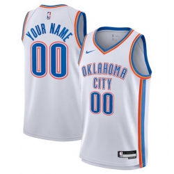 Men Women Youth Toddler OKLAHOMA CITY THUNDER Custom Nike NBA Stitched Jersey Blue