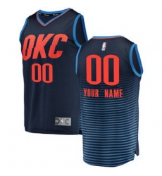 Men Women youth Oklahoma City Thunder Fanatics Branded Navy Fast Break Custom Replica Jersey   Statement Edition 