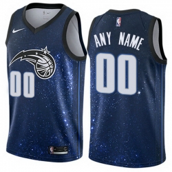 Men Women Youth Toddler All Size Nike Orlando Magic Customized Authentic Blue NBA City Edition Jersey