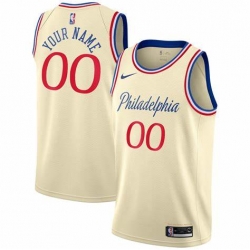 Men Women Youth Toddler Philadelphia 76ers White Ice Cream Custom Nike NBA Stitched Jersey