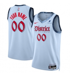 Men Washington Wizards Active Player Custom Powder Blue 2024 25 City Edition Stitched Basketball Jersey