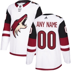 Men Women Youth Toddler NHL White Jersey - Customized Adidas Arizona Coyotes Away