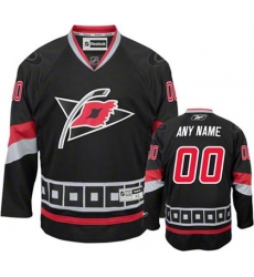 Men Women Youth Toddler Black Jersey - Customized Reebok Carolina Hurricanes Third