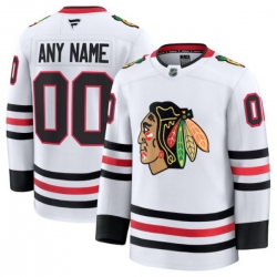 Men Women Youth Chicago Blackhawks Fanatics Away Premium Custom Jersey White