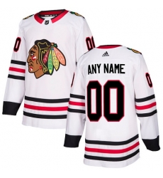 Men Women Youth Toddler White Jersey - Customized Adidas Chicago Blackhawks Away