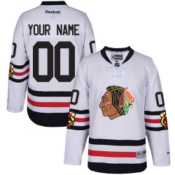 Men Women Youth Toddler White Jersey - Customized Reebok Chicago Blackhawks 2017 Winter Classic