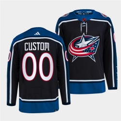 Men Women Youth Columbus Blue Jackets Custom Navy 2022 Reverse Retro Stitched Jersey