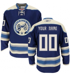 Men Women Youth Toddler Navy Blue Jersey - Customized Reebok Columbus Blue Jackets Third