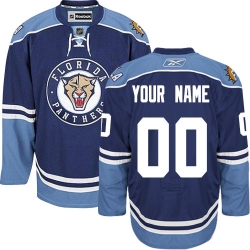 Men Women Youth Toddler Youth Navy Blue Jersey - Customized Reebok Florida Panthers Third