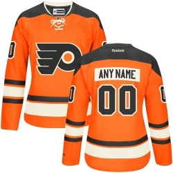 Men Women Youth Toddler Orange Jersey - Customized Reebok Philadelphia Flyers New Third  II