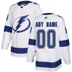 Men Women Youth Toddler Youth White Jersey - Customized Adidas Tampa Bay Lightning Away