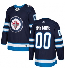 Men Women Youth Toddler Youth Navy Blue Jersey - Customized Adidas Winnipeg Jets Home