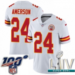 2020 Super Bowl LIV Youth Nike Kansas City Chiefs #24 David Amerson White Vapor Untouchable Limited Player NFL Jersey