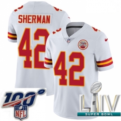 2020 Super Bowl LIV Youth Nike Kansas City Chiefs #42 Anthony Sherman White Vapor Untouchable Limited Player NFL Jersey