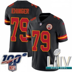 2020 Super Bowl LIV Youth Nike Kansas City Chiefs #79 Parker Ehinger Limited Black Rush Vapor Untouchable NFL Jersey