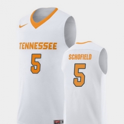 Men Tennessee Volunteers Admiral Schofield White Replica College Basketball Jersey