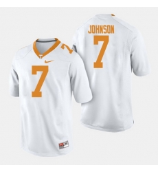 Men Tennessee Volunteers Brandon Johnson College Football White Jersey