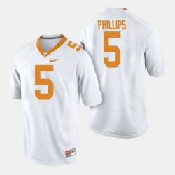 Men Tennessee Volunteers Kyle Phillips College Football White Jersey