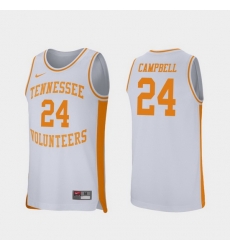 Men Tennessee Volunteers Lucas Campbell White Retro Performance College Basketball Jersey