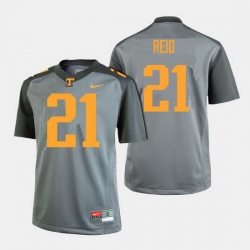 Men Tennessee Volunteers Shanon Reid College Football Gray Jersey