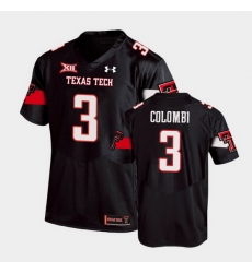 Men Texas Tech Red Raiders Henry Colombi Replica Black Football Team Jersey