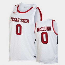 Men Texas Tech Red Raiders Mac Mcclung Replica White Basketball 2020 21 Jersey