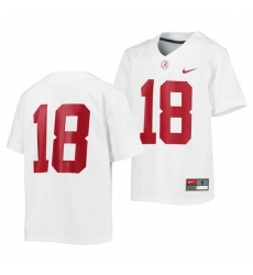 Alabama Crimson Tide 18 White Jersey Men College Football Untouchable Uniform