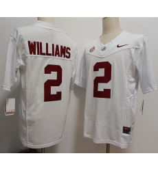 Alabama Crimson Tide #2 Ryan Williams White  F U S E Jersey