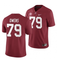 Alabama Crimson Tide Chris RS Owens Crimson 2019 Home Game Jersey NCAA Football