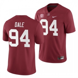 Alabama Crimson Tide D.J. Dale Crimson 2019 Home Game Jersey NCAA Football